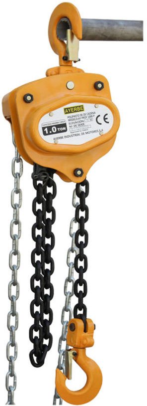 Polipasto manual de cadena 1ton. prof. 10m. Ayerbe