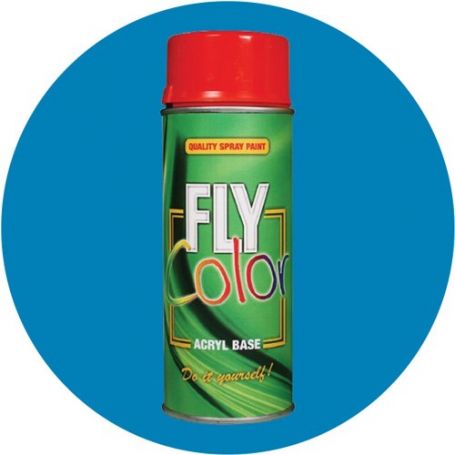 Pintura Fly en spray brillo ral 5012 azul lucido 200ml Motip