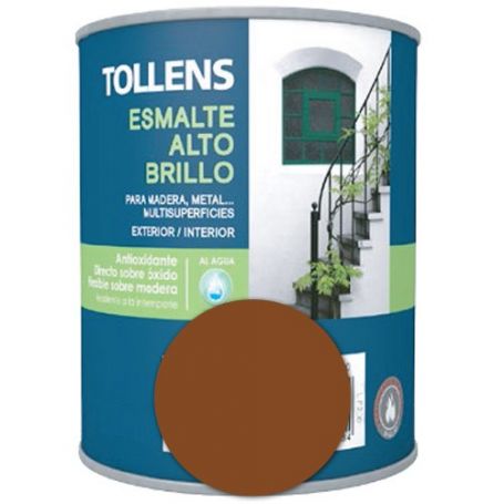 Esmalte al agua pardo alto brillo 0,25 lt. Tollens