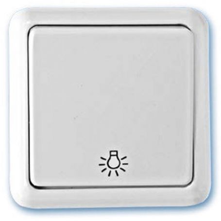 Pulsador superficie luz blanco 65x65mm 10A 250V GSC Evolution