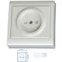 Base superficie sin pozo 80x80mm blanco 16A 250W GSC Evolution