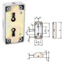 Cerradura falleba blanca 15mm llave latonada Cufesan