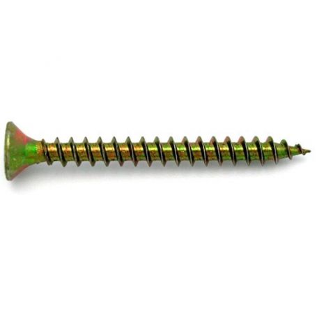 Tornillo para madera cabeza plana pozi 3,5x40mm bicromatado (blíster 15 unidades) FER