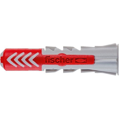 Gris y Rojo Fischer Taco Duopower 6X50 L / Caja de 100 Uds 538240
