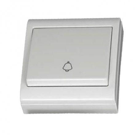 Pulsador superficie campana blanco 80x80mm 10A 250V GSC Evolution