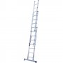 Escalera industrial de aluminio 3 tramos de 11 peldaños Persum serie S-10