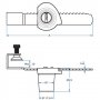 Cerradura para mueble de cristal con cubierta ref 354 aga