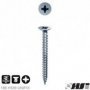 Tornillo para aglomerado 3.5x50 zincado pozidriv cabeza plana (500 unidades) Heco