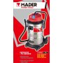 Aspirador para polvo y líquidos INOX 1400W 50L Mader