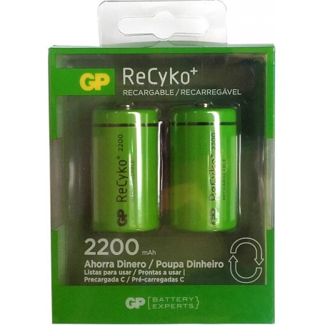 Bateria recargable recyko c 2200mha blister 2bat gp