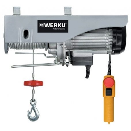 Polipasto eléctrico cable de acero 1600W 1000kg WK400550 Werku