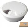 Tapa pasacable con muelle 60mm blanco Cufesan