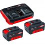 Juego de 2 baterías de arranque PXC 18V 3Ah con doble cargador Einhell