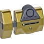 Cerrojo reforzado con alarma Lince 7930RSA-HL latonado