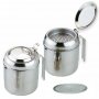 Set de 2 graseras inoxidables pescado y carne 0,750 litro Ilsa