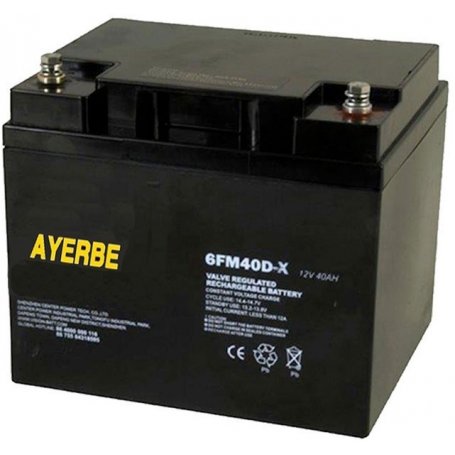 Batería 12V 40AH para generadores de hasta 20KVA AYERBE