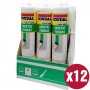 Masilla acrílica Grietas Blanco caja de 12 cartuchos de 300ml Soudal