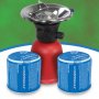Pack hornillo a gas TR-3192 Mader + 2 cartuchos de gas C206 190grs Campingaz