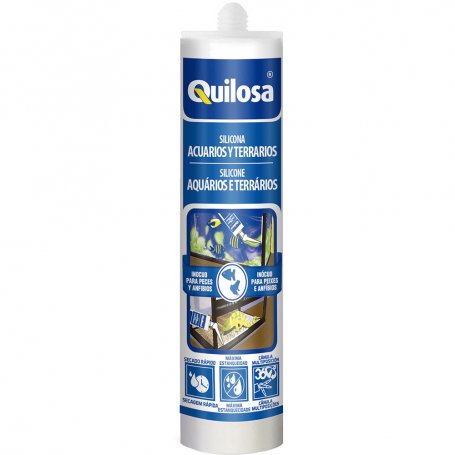 QUILOSA SILICONA K94 ACUARIOS NEGRA TUBO 300 ML.