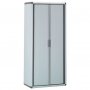 Armario de resina Easy Roll AP02 4 estantes puertas correderas gris 79x39x164 Maiol