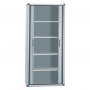 Armario de resina Easy Roll AP02 4 estantes puertas correderas gris 79x39x164 Maiol