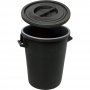 Kit de cubo de basura negro 100 litros 53x63cm + tapa Maiol
