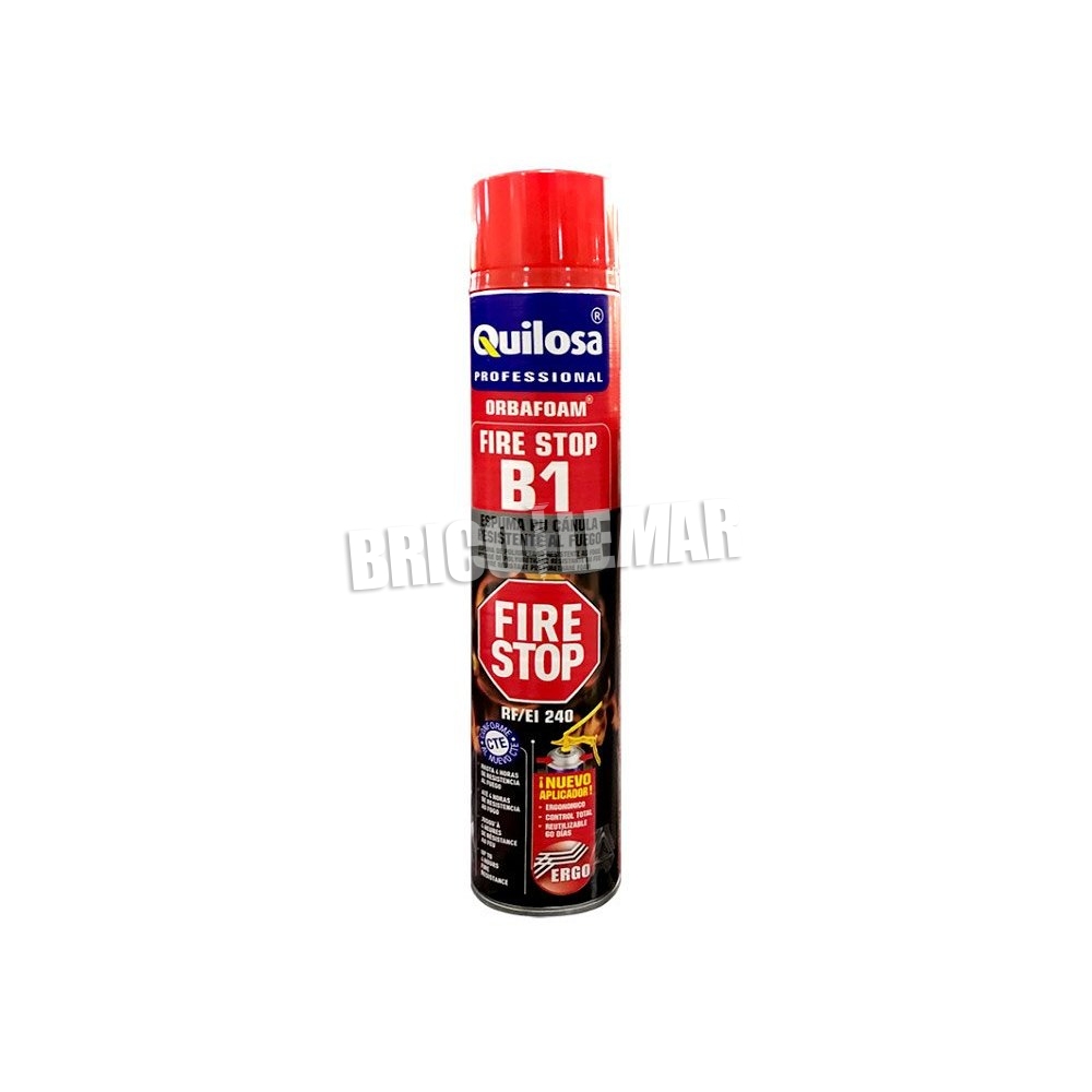 Espuma poliuretano ignífuga fire stop 750ml quilosa •