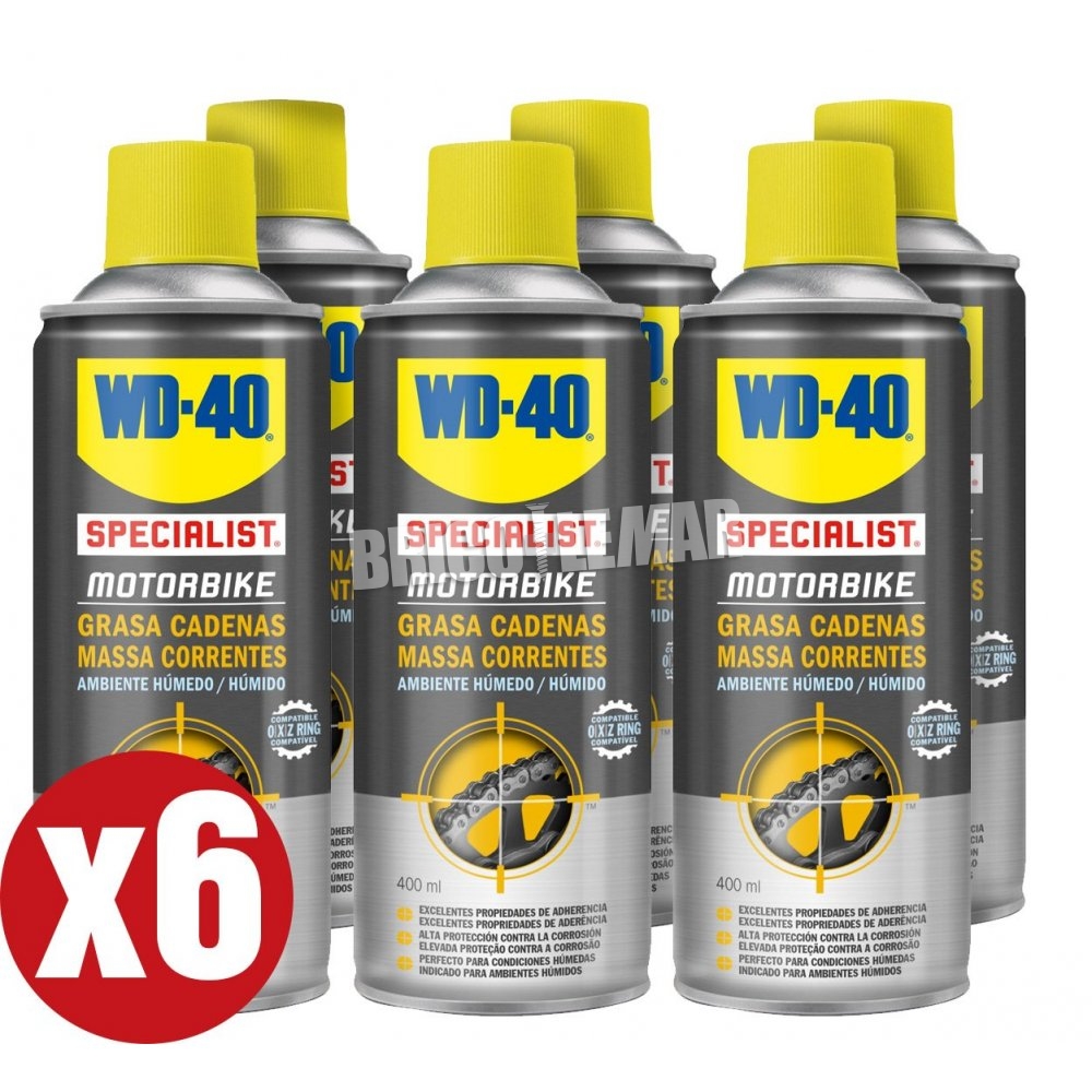 Zumbido espíritu mero ▷ Comprar Grasa para cadenas de moto Motorbike WD40 caja de 6 botes |...