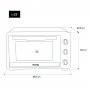 Horno eléctrico de sobremesa 1500W 25L 4 modos de cocción H.Koenig FO25