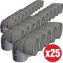 Codo macho-hembra 87º ø40 PVC Tecnoagua pack de 25 unidades