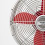 Ventilador en metal diseño retro JOE50 rojo 33W 25cm 3 velocidades 4 aspas H.Koenig