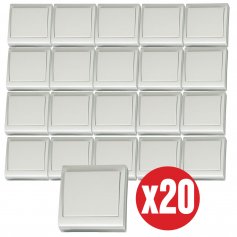 Interruptor superficie blanco 80x80mm 10A 250V caja de 20 unidades GSC Evolution