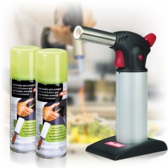 Soplete Gourmet profesional + 2 recargas gas butano de 200ml Ibili