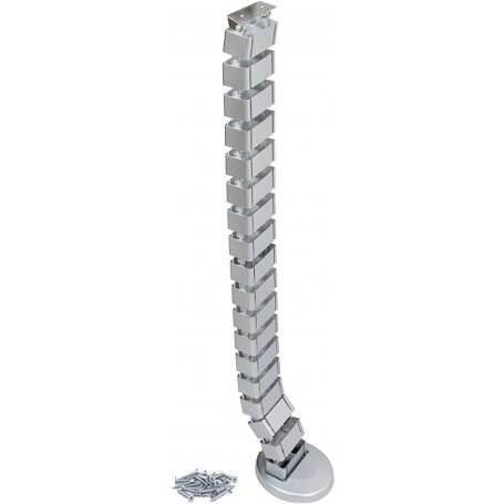 Columna pasacables articulada plástico gris metalizado Pipe 4 Emuca