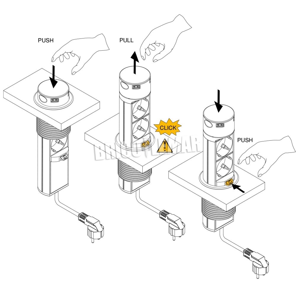 Regleta Enchufes Silver Electronics E-Block 3 Salidas Schuco 2 USB 1 USB  Tipo C + Interruptor