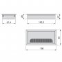 5 pasacables rectangulares 158x80mm para encastrar en mesas aluminio anodizado mate Emuca