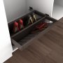 Zapatero extraíble para interior de armario módulo de 900mm cierre suave acero color moka Emuca