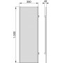 Espejo extraíble para interior de armario orientable 340x1000mm gris metalizado Emuca