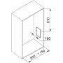 Colgador abatible para armario regulable 830-1.150 mm hasta 12 Kg acero color titanio Emuca