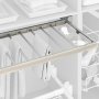 Pantalonero extraíble regulable módulo de 900mm 7 varillas aluminio y acero anodizado mate Emuca
