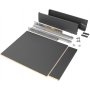 Kit cajón Vertex para cocina o baño 500mm altura de 93mm para módulo 450mm acero gris antracita Emuca