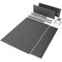 Kit cajón Vertex para cocina o baño 500mm altura de 178mm para módulo 900mm acero gris antracita Emuca