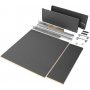 Kit cajón Vertex para cocina o baño 500mm altura de 178mm para módulo 600mm acero gris antracita Emuca