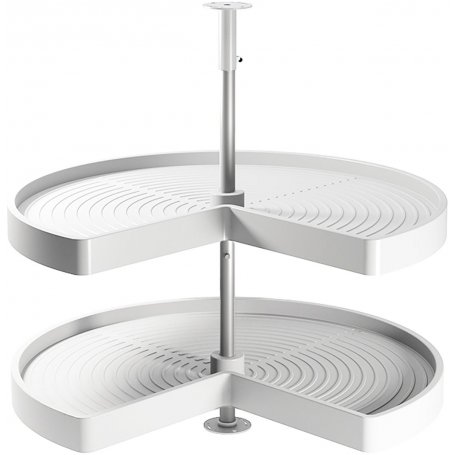 Juego bandejas giratorias mueble de cocina 270º módulo 800mm plástico y aluminio blanco Emuca