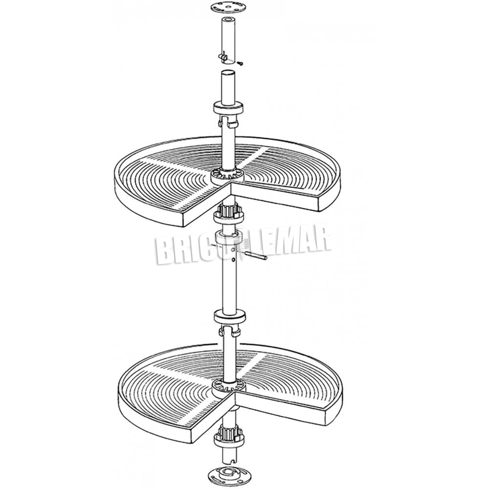 ▷ Comprar Juego bandejas giratorias mueble de cocina 270º módulo 900m