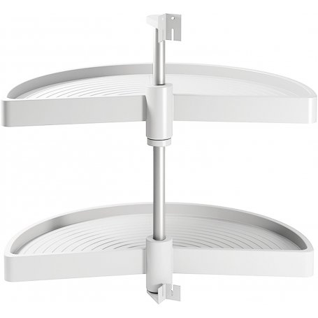 Juego bandejas giratorias mueble de cocina 180º módulo 800mm plástico blanco Emuca