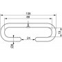 Soporte para copas de 4 líneas 280mm acero acabado cromado Emuca