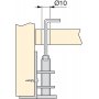 10 niveladores para mueble regulación interior M10 altura 46mm acero y plástico Emuca