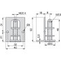 10 niveladores para mueble regulación interior M10 altura 46mm acero y plástico Emuca
