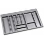 Cubertero para cajón de cocina Vantage-Q módulo 900x500mm espesor 16mm plástico gris Emuca